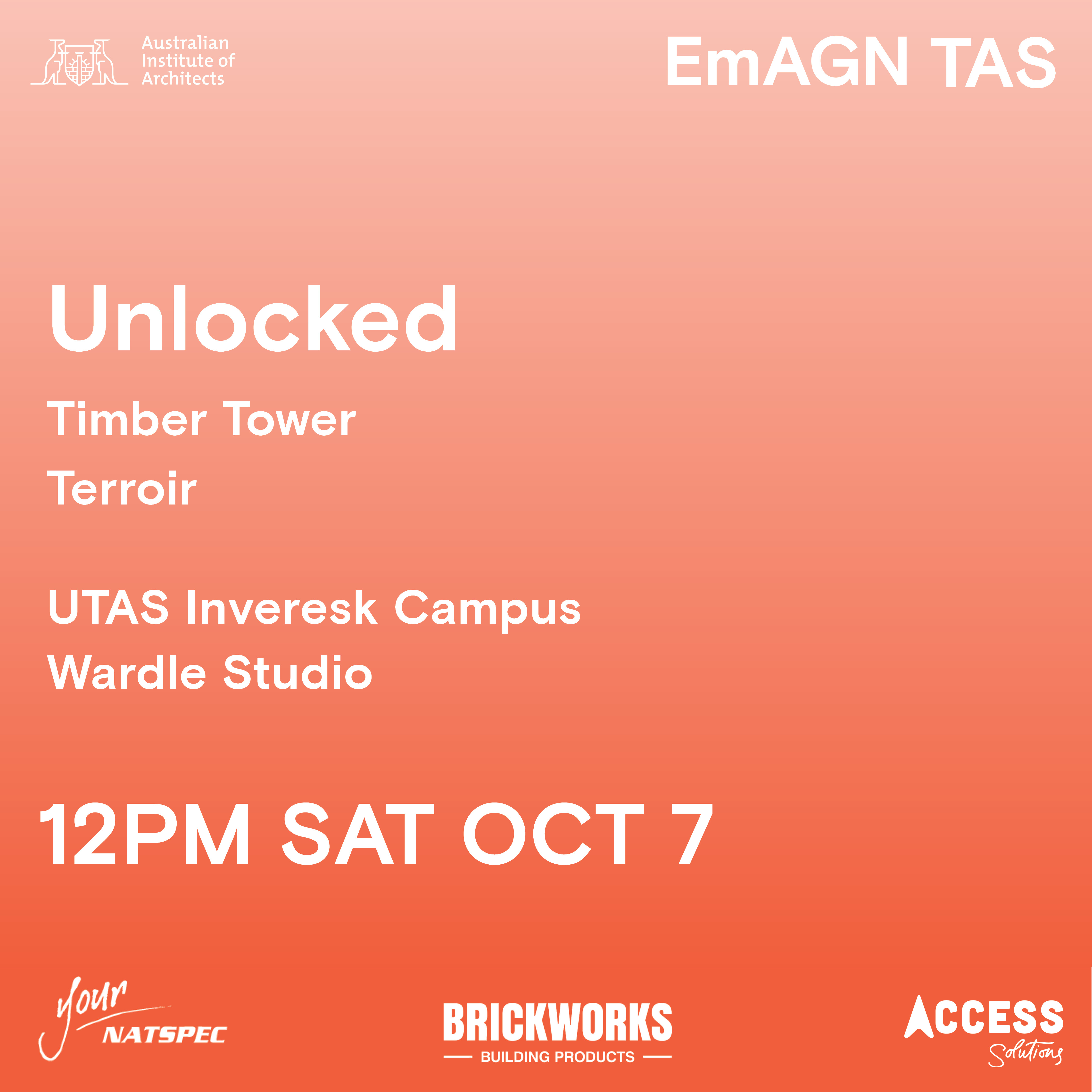 EmAGN TAS UNLOCKED | TIMBER TOWER & UTAS INVERESK CAMPUS